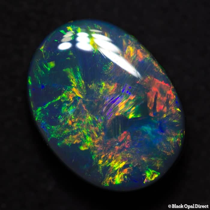 3.47 ct gem black opal 12x9x5mm