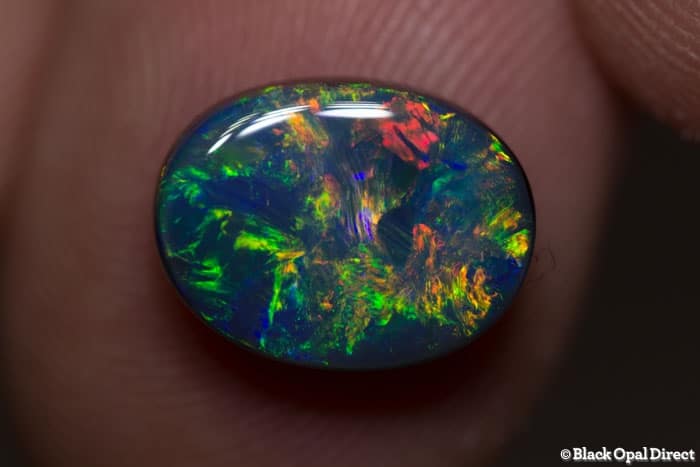 3.47 ct gem black opal 12x9x5mm