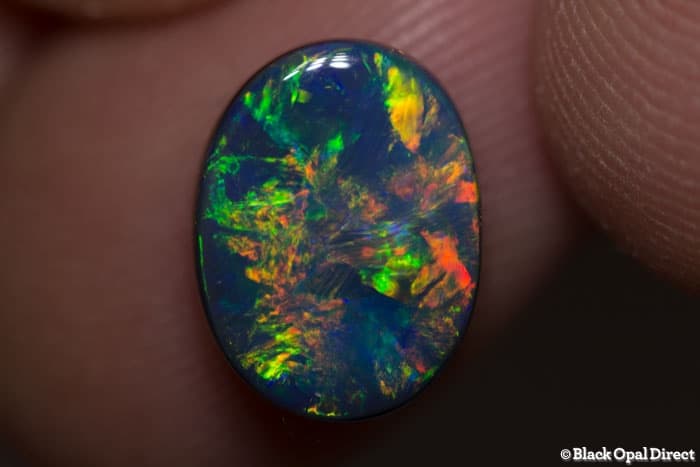 3.47 ct gem black opal 12x9x5mm