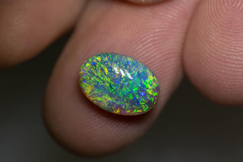 3.50 ct dark crystal opal 12x9x5mm