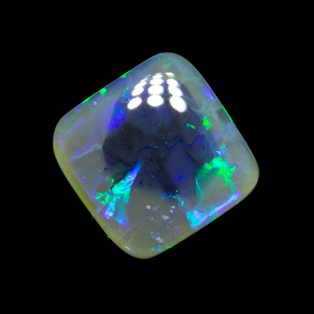 3.51 ct black opal 9.5x9.4x4.9mm