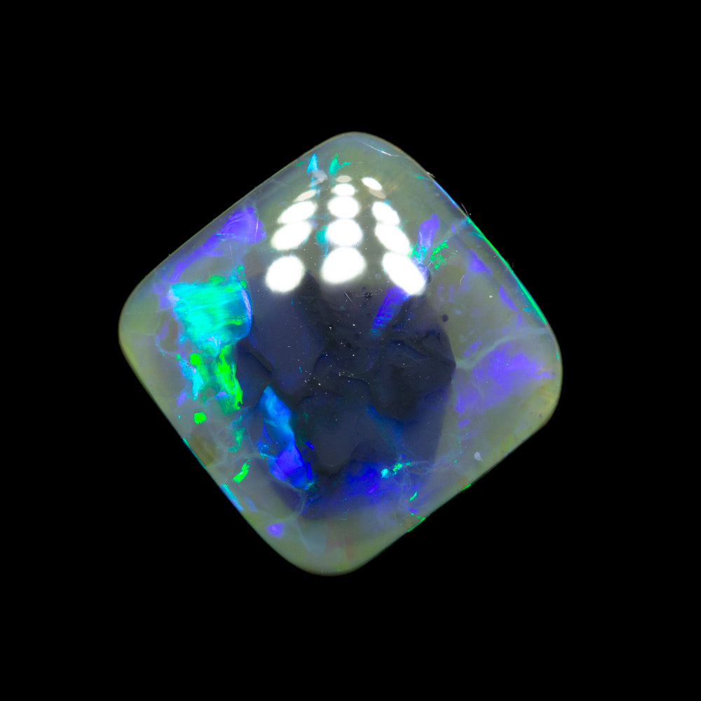 3.51 ct black opal 9.5x9.4x4.9mm