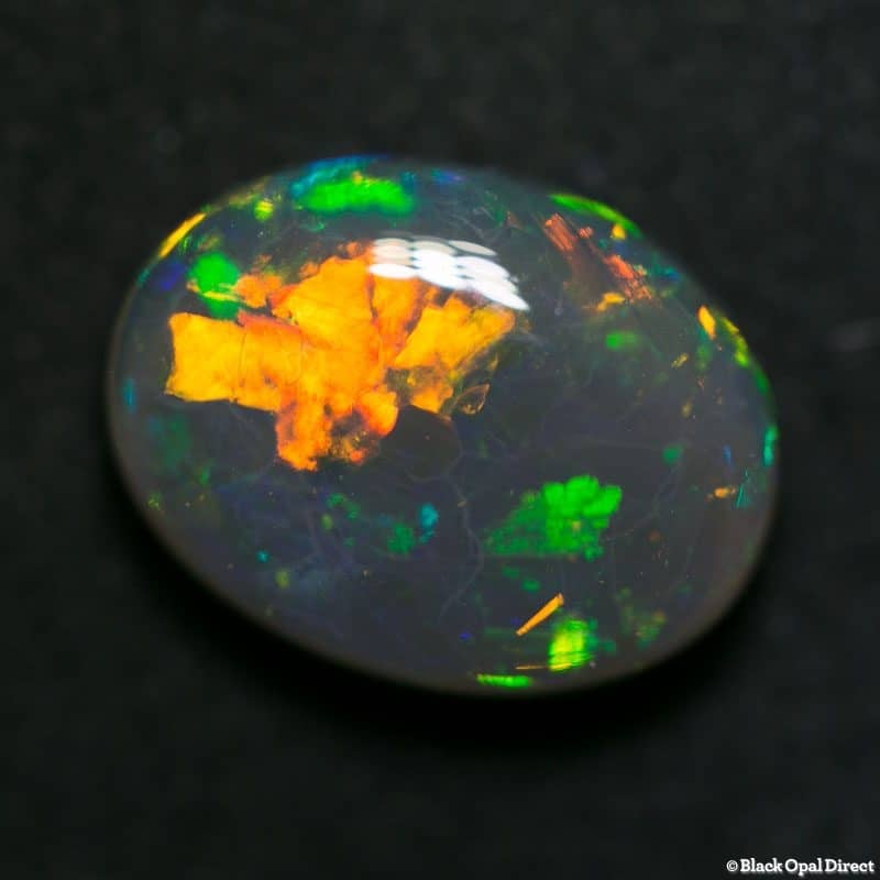 3.55 ct black crystal opal 12x8.5x4.5mm