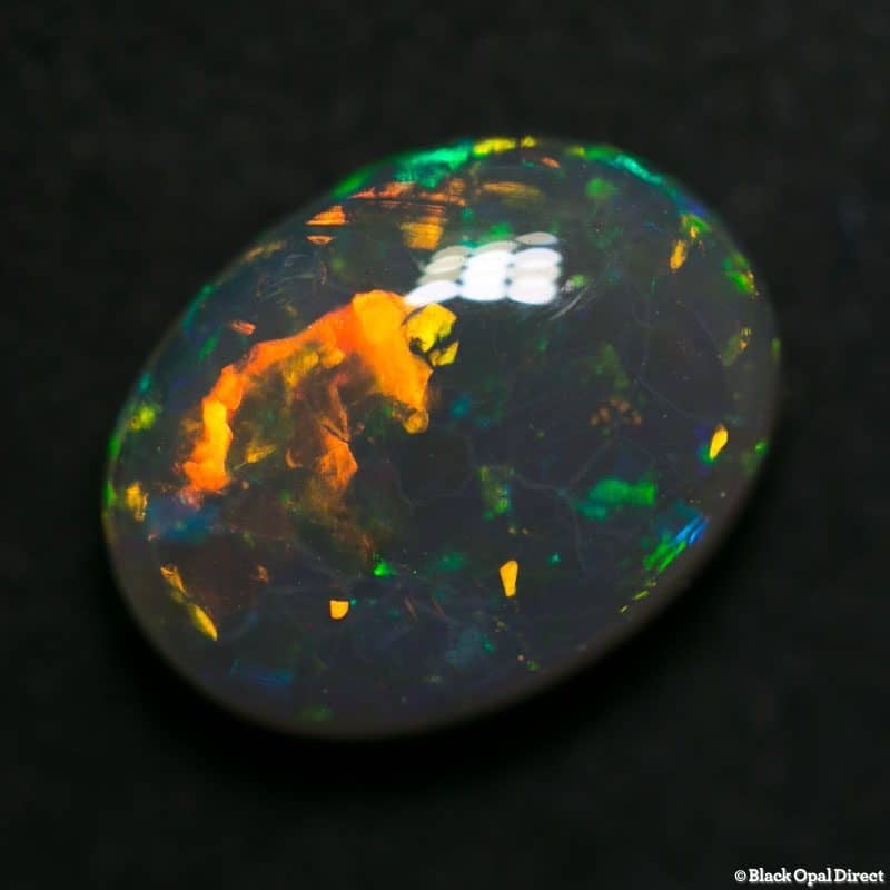3.55 ct black crystal opal 12x8.5x4.5mm
