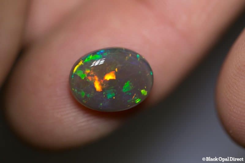 3.55 ct black crystal opal 12x8.5x4.5mm