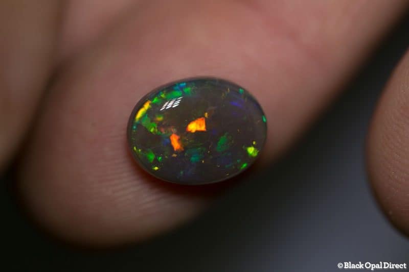 3.55 ct black crystal opal 12x8.5x4.5mm