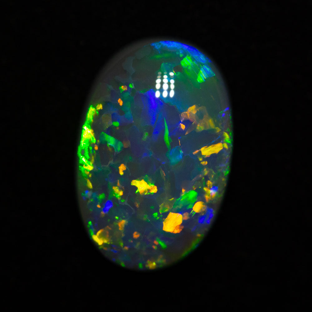 3.60 ct gem black opal 13.1x8.8x4.8mm