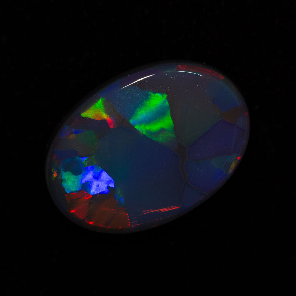 3.72 ct gem black opal 13.8x9.7x3.9mm