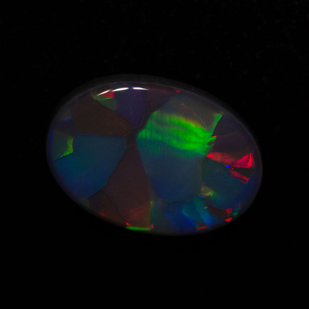 3.72 ct gem black opal 13.8x9.7x3.9mm