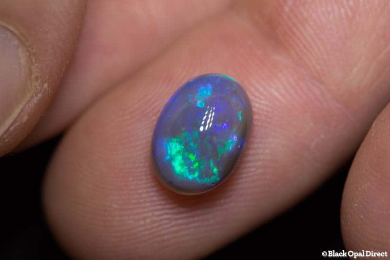 3.79 ct semi black crystal opal 11x8x6.5mm