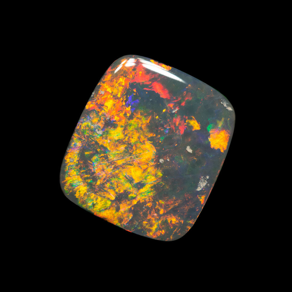 3.85 ct dark opal 11.4x10.2x4.1mm