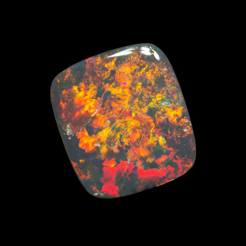 3.85 ct dark opal 11.4x10.2x4.1mm