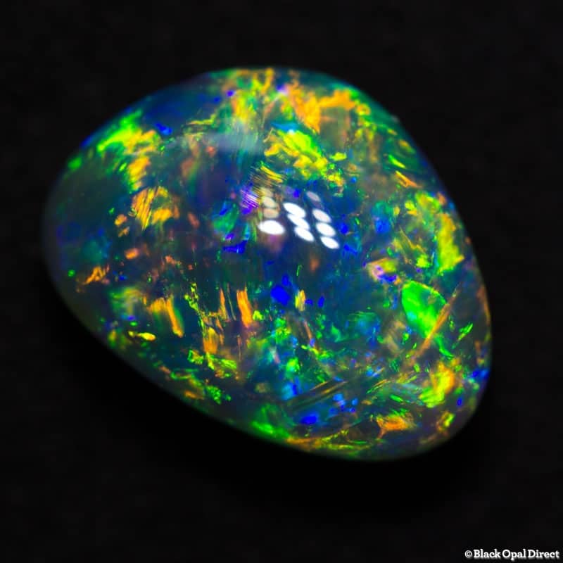 3.85 ct gem black opal 11x8.5x6mm