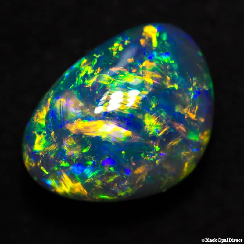 3.85 ct gem black opal 11x8.5x6mm