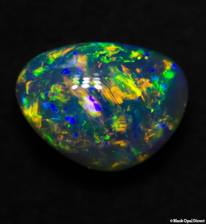 3.85 ct gem black opal 11x8.5x6mm