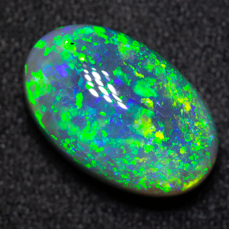 3.90 ct gem black opal 12.7x8.2x5.9mm