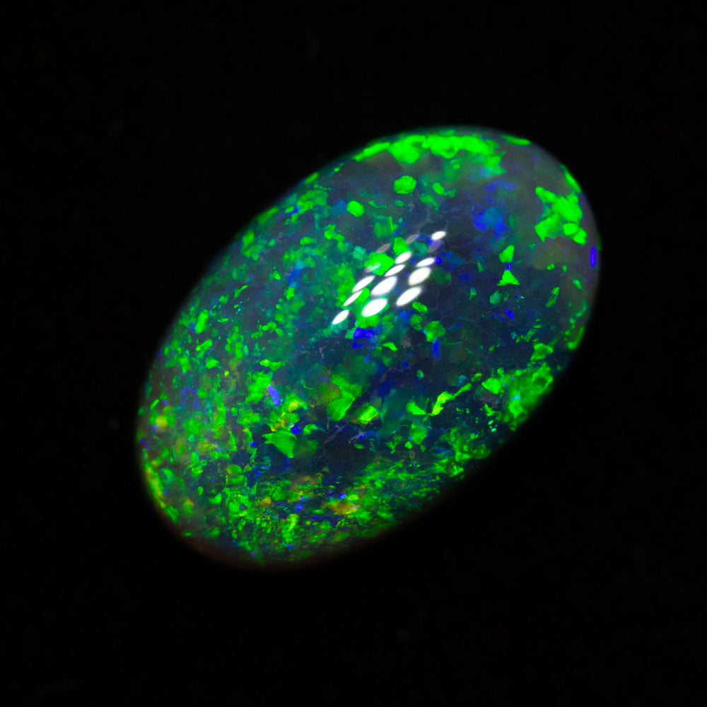 Australian 3.90 ct gem black opal 12.7x8.2x5.9mm | Black Opal Direct