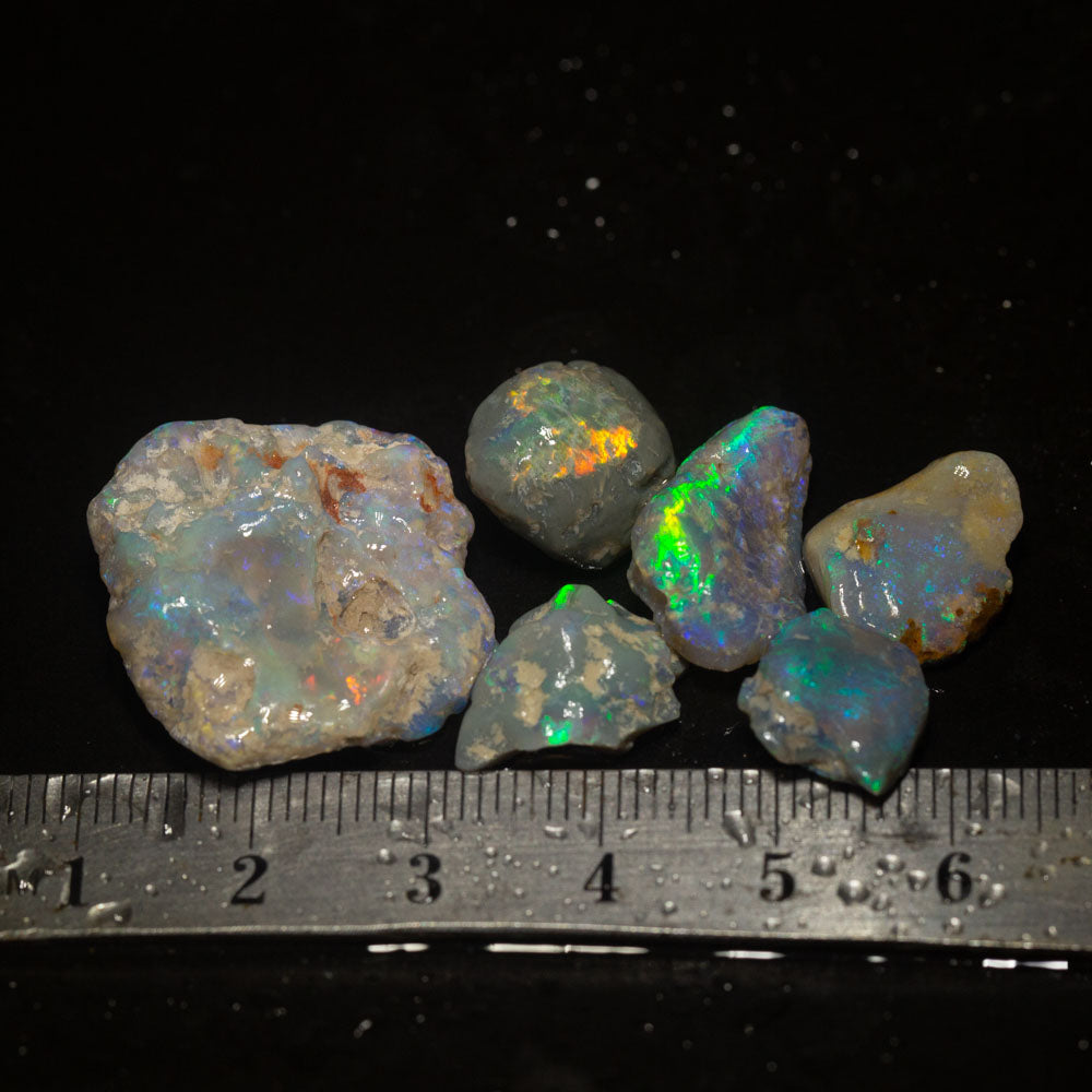 38 ct rough opal parcel 6pc