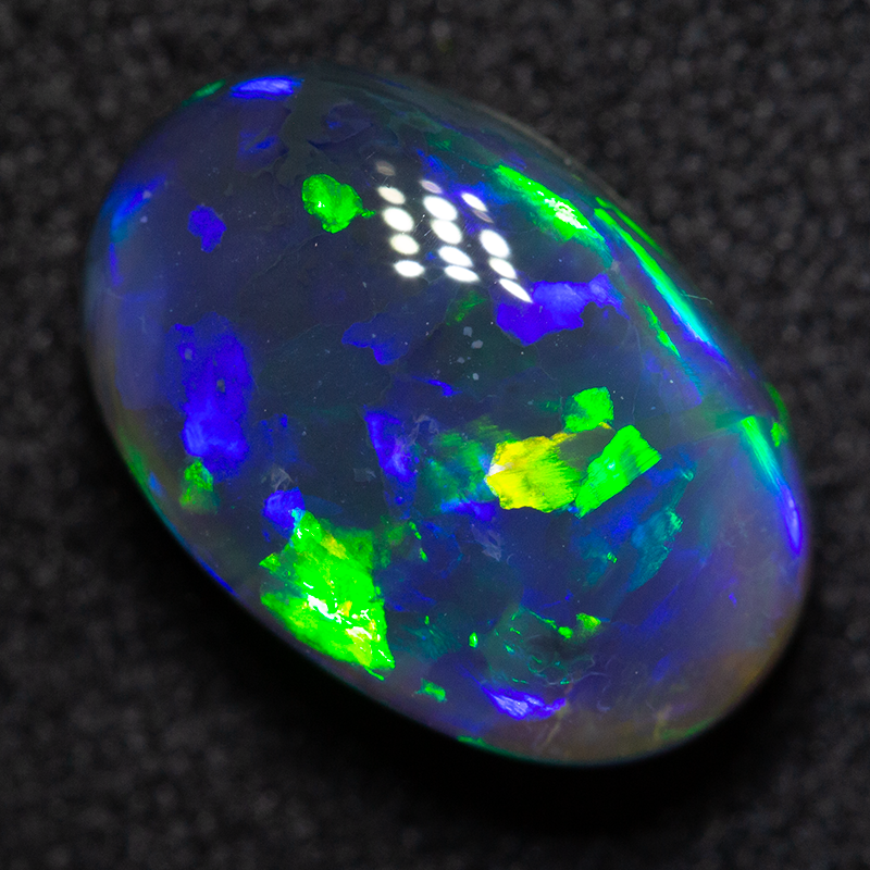 4.03 ct gem black opal 12.2x8.2x6.2mm