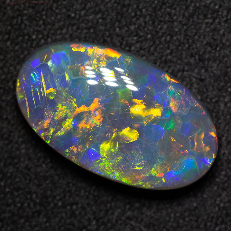 4.03 ct gem black opal 15.3x8.9x4.5mm