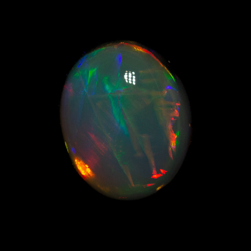 4.03 ct double-sided gem black opal 12x9.9x5.6mm