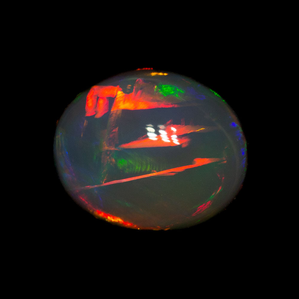 4.03 ct double-sided gem black opal 12x9.9x5.6mm