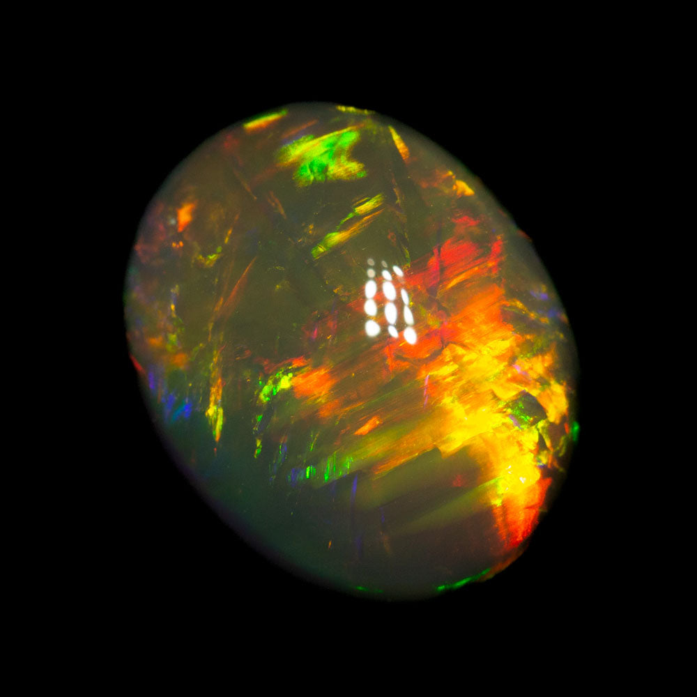 4.10 ct gem black opal 11.9x9.8x5.6mm