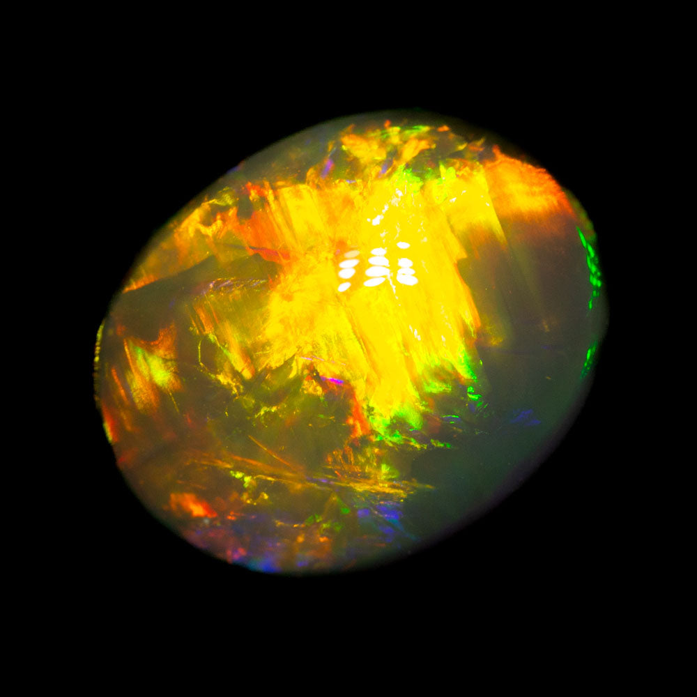 4.10 ct gem black opal 11.9x9.8x5.6mm