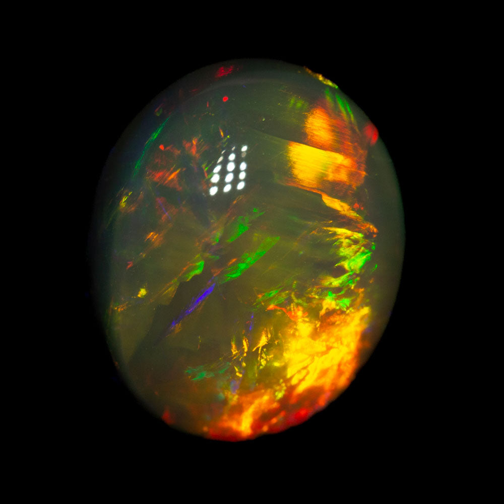 4.10 ct gem black opal 11.9x9.8x5.6mm