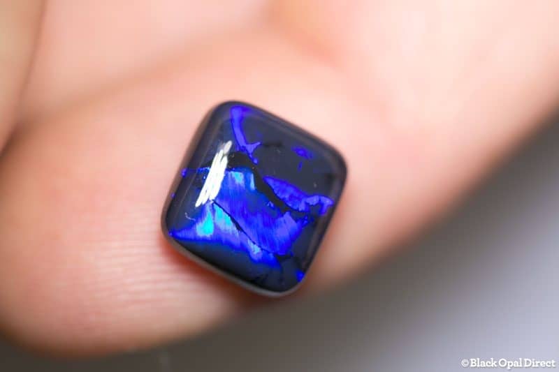 4.12 ct cushion cut black opal 10.5x10x5mm