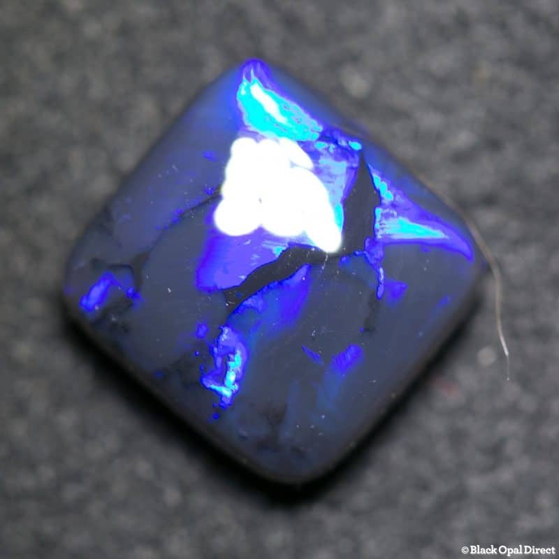 4.12 ct cushion cut black opal 10.5x10x5mm