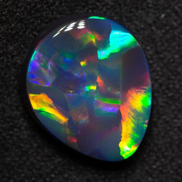 その他 B16 special set opal 4.16 ct gem black opal 12.6x10.6x4.8mm