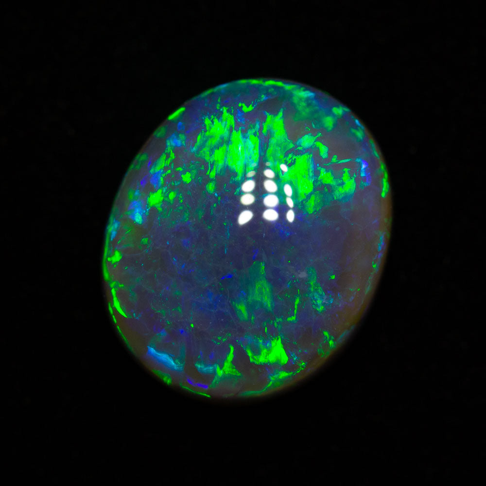 4.17 ct black crystal opal 11.5x9.6x5.4mm