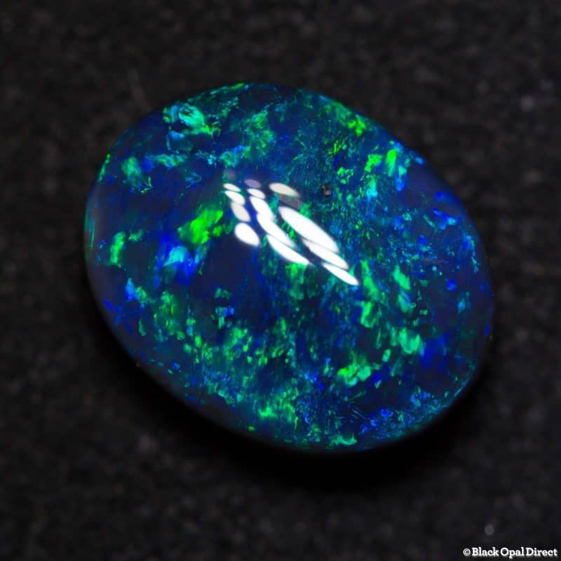 4.17 ct gem black opal 12x9.5x5mm