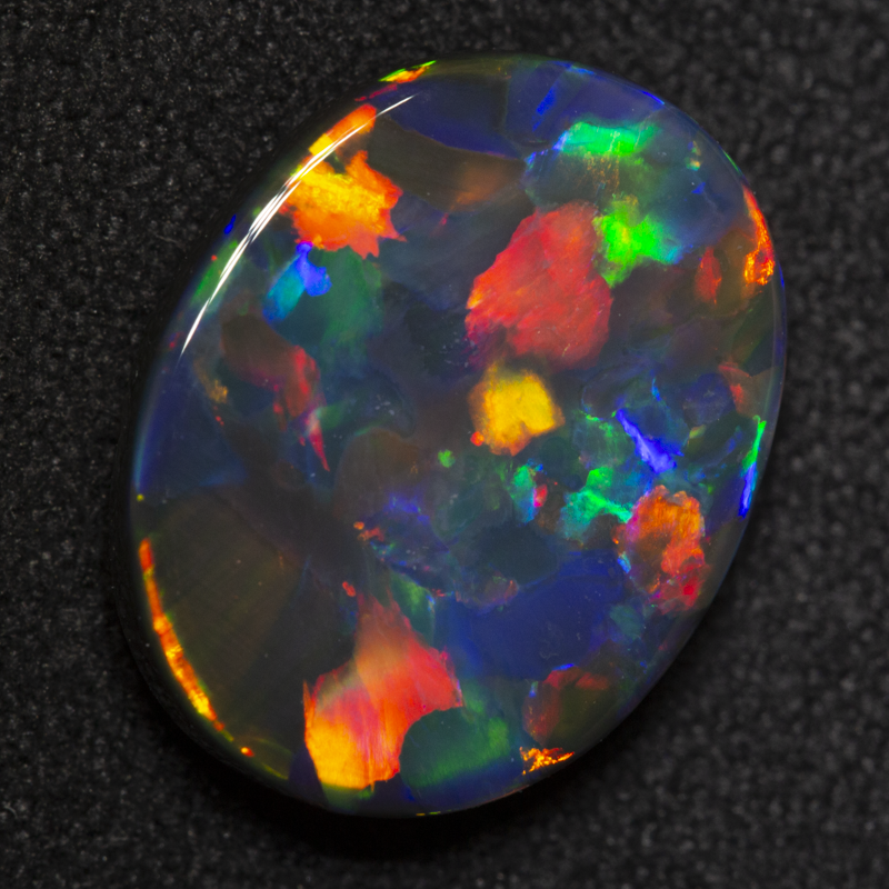 4.19 ct gem black opal 14.5x11.5x4.1mm