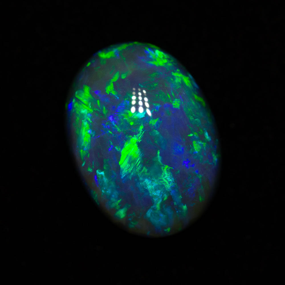 4.20 ct gem black opal 11.8x8.8x6.4mm