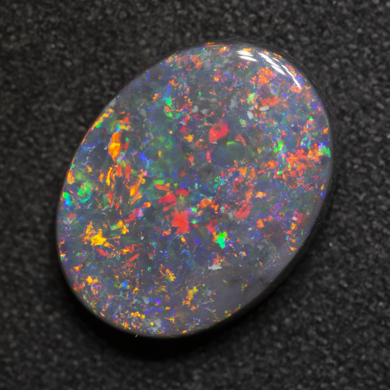 4.31 ct black opal 13.3x10.2x4.6mm