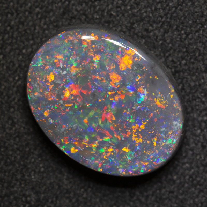 4.31 ct black opal 13.3x10.2x4.6mm