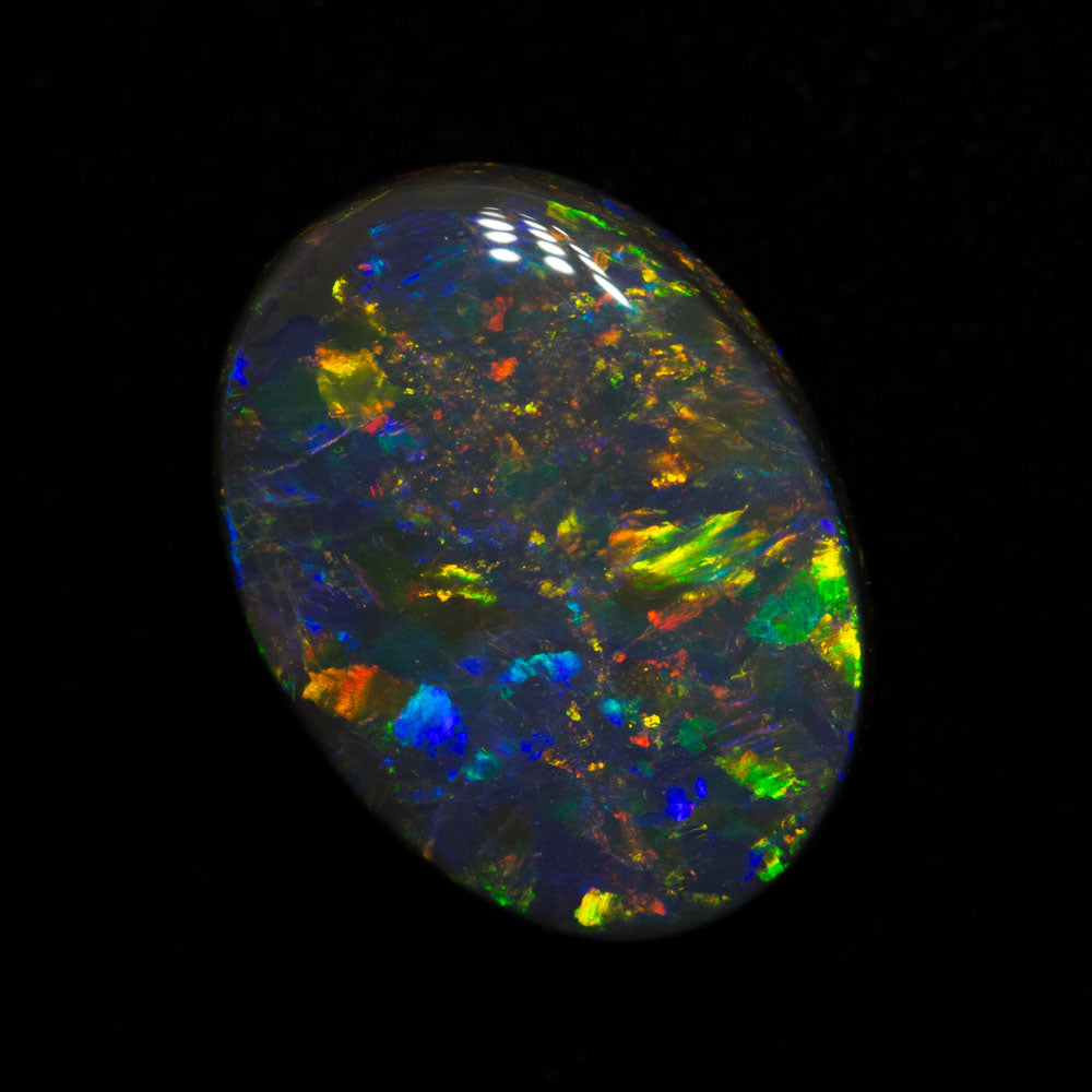 4.33 ct gem black opal 13.5x10x4.7mm