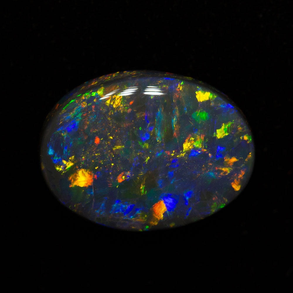 4.33 ct gem black opal 13.5x10x4.7mm