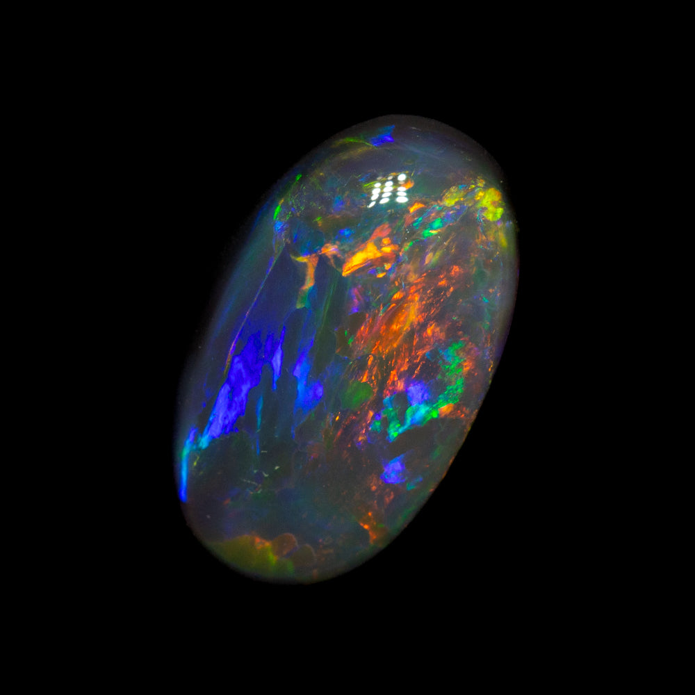 4.34 ct gem black opal 13.4x8.1x6.2mm