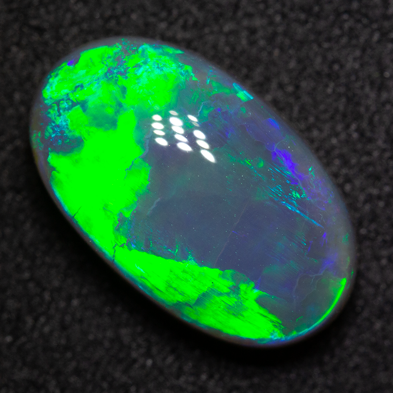 4.58 ct gem black opal 14.1x8.6x5.8mm