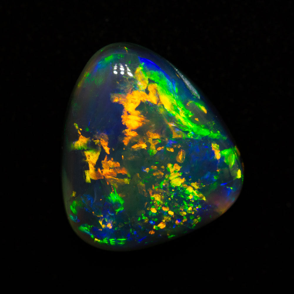 4.68 ct gem black opal 12.3x11x5.6mm