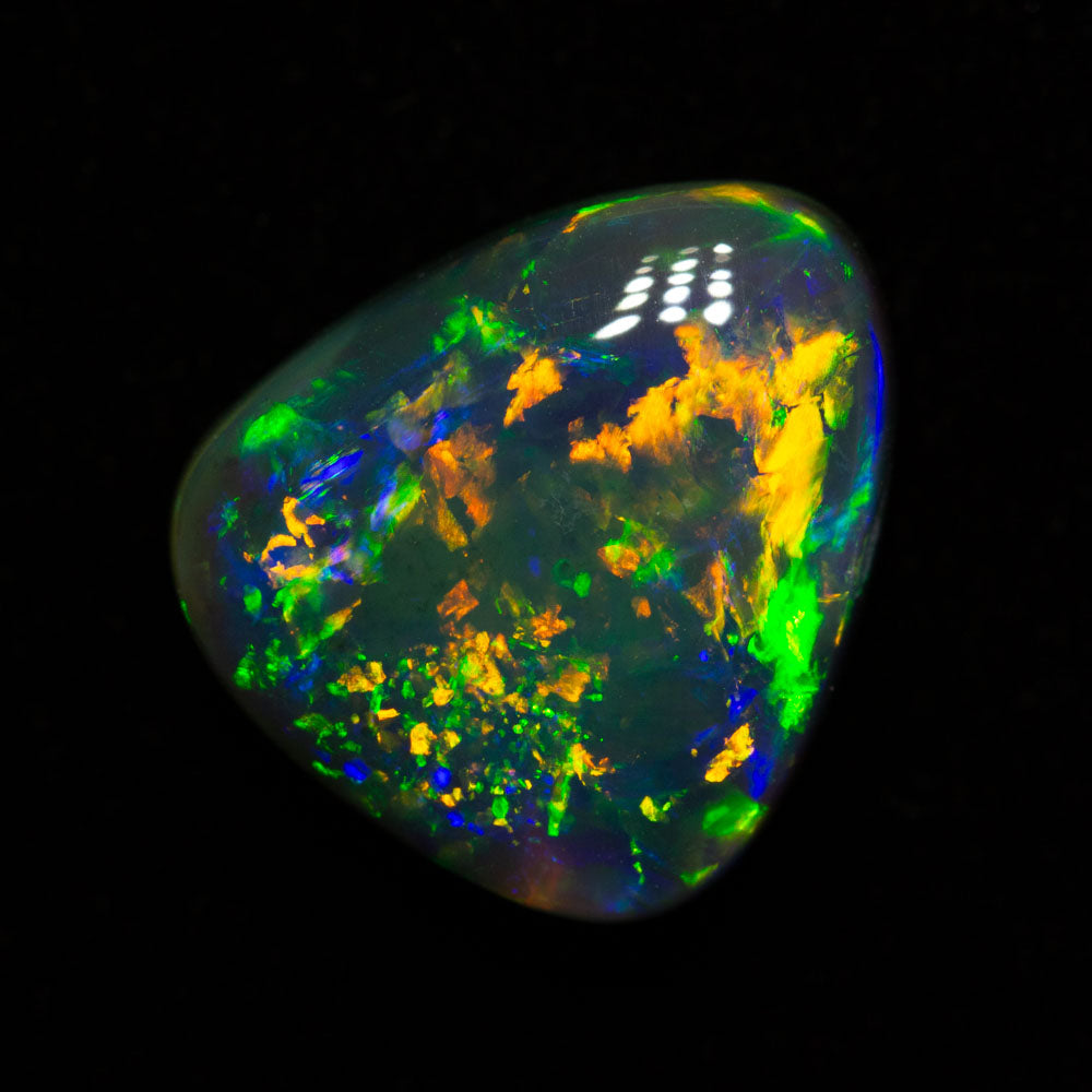 4.68 ct gem black opal 12.3x11x5.6mm