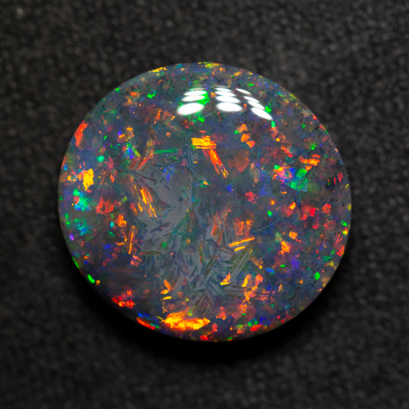 4.80 ct gem black opal 12.8x11.9x5.1mm