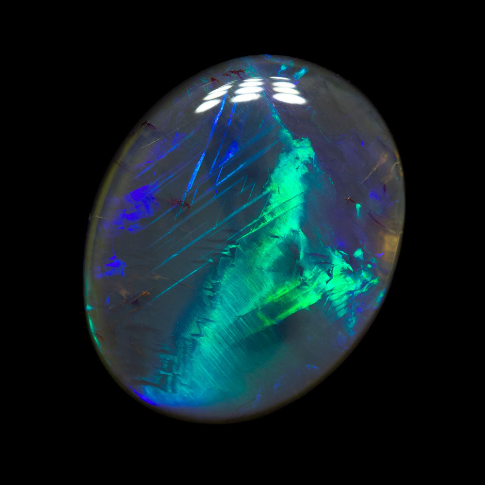 4.99 ct black crystal opal 15.5x12.4x4.1mm
