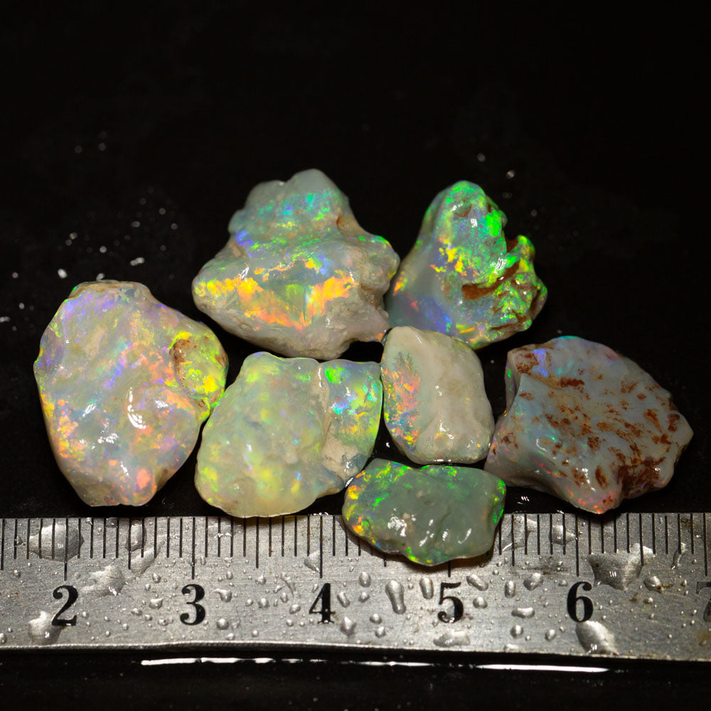 Australian 48 ct rough opal parcel 7pc | Lightning Ridge Rough Opal ...