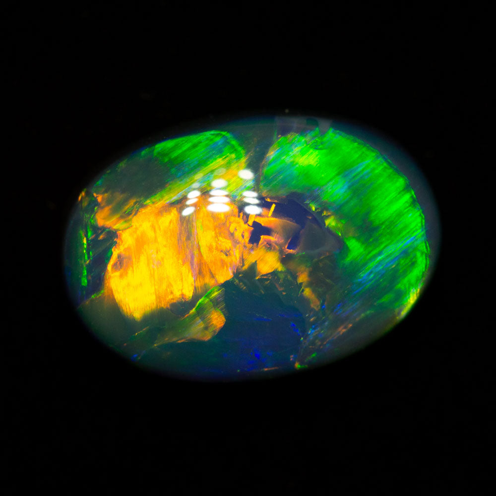 5.12 ct gem black opal 14.4x9.3x6mm