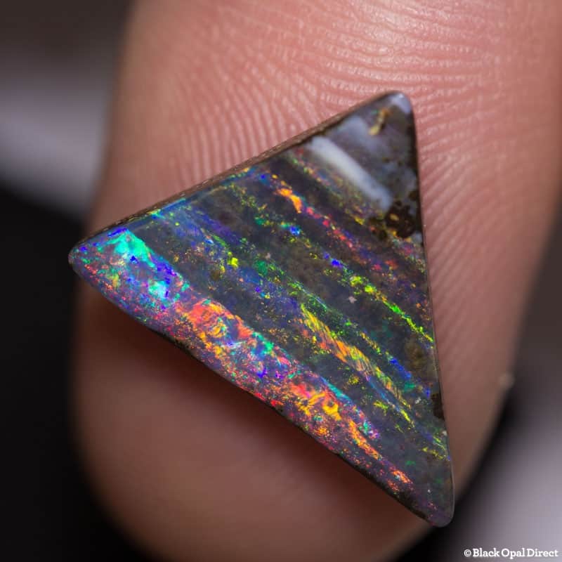 5.12 ct triangular boulder opal 17x14x3mm