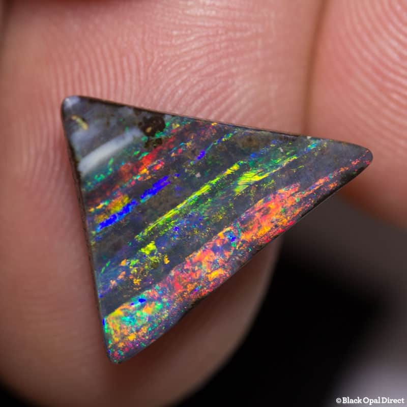 5.12 ct triangular boulder opal 17x14x3mm